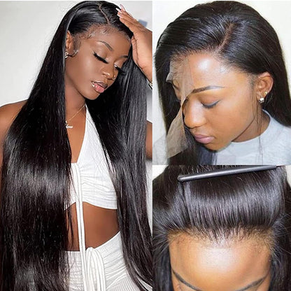 ⚡ Final Hours – Up to 80% Off🌷💥Straight HD Transparent Lace Front Wigs Human Hair