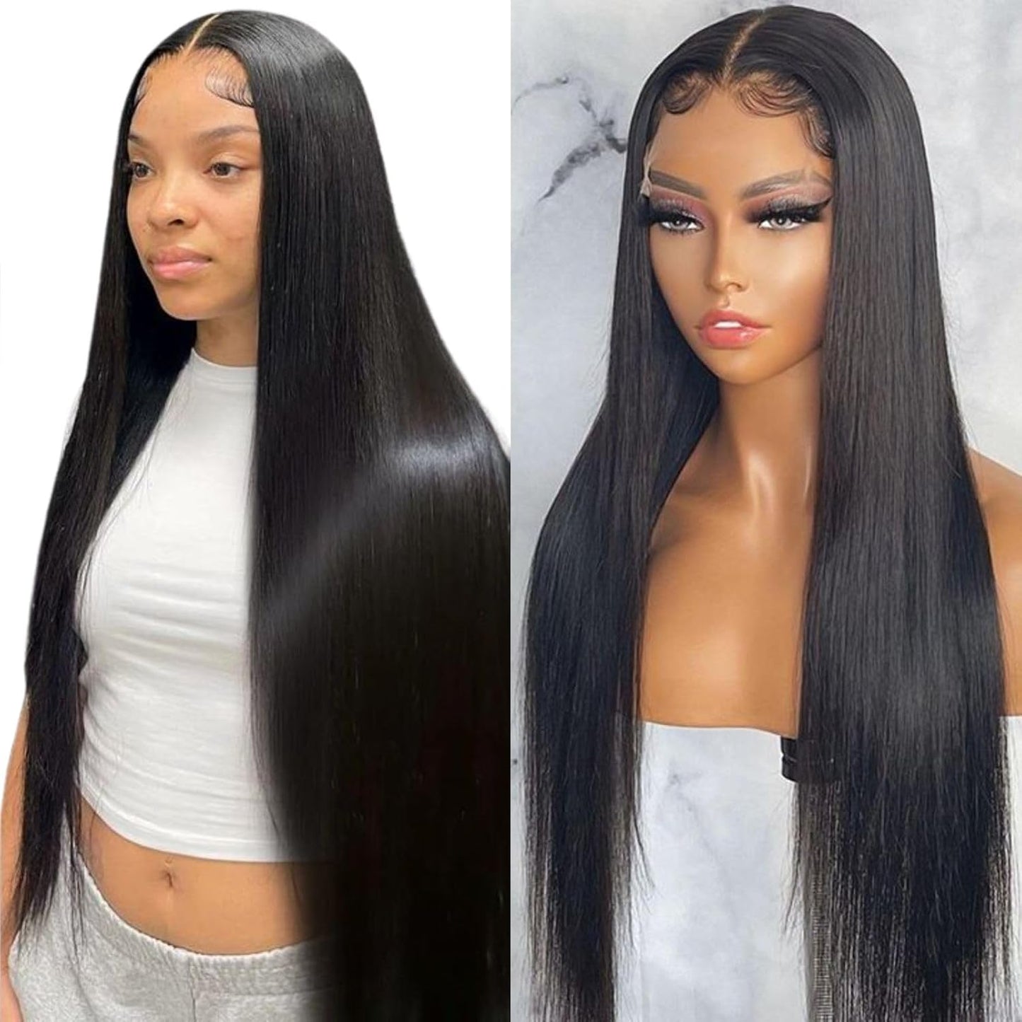 ⚡ Final Hours – Up to 80% Off🌷💥Straight HD Transparent Lace Front Wigs Human Hair