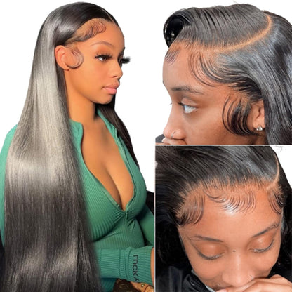 ⚡ Final Hours – Up to 80% Off🌷💥Straight HD Transparent Lace Front Wigs Human Hair