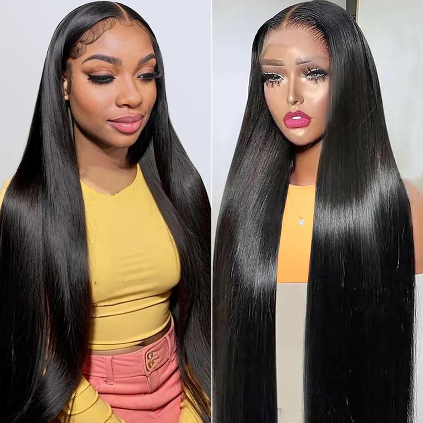 ⚡ Final Hours – Up to 80% Off🌷💥Straight HD Transparent Lace Front Wigs Human Hair