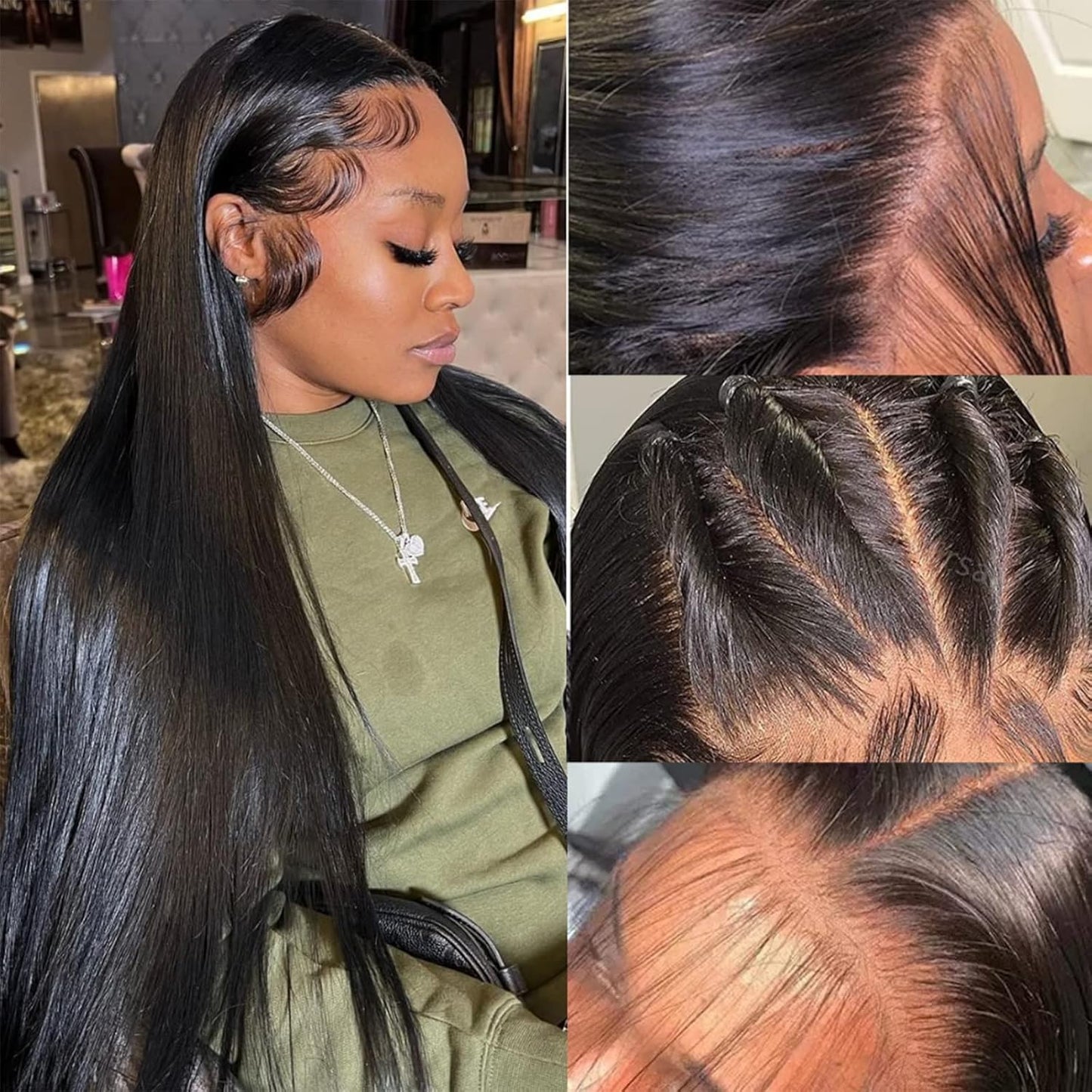 ⚡ Final Hours – Up to 80% Off🌷💥Straight HD Transparent Lace Front Wigs Human Hair